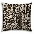 Homeroots Black Modern Indoor & Outdoor Sewn Throw Pillow Multi Color 409397